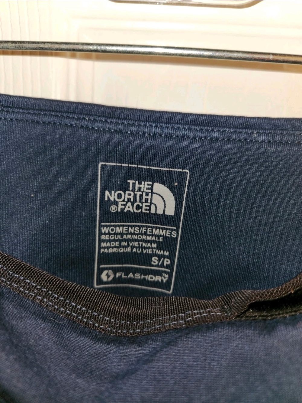 The North Face Blue Solid FlashDry Ankle Leggings Stretch Logo Women's Small - Picture 4 of 6